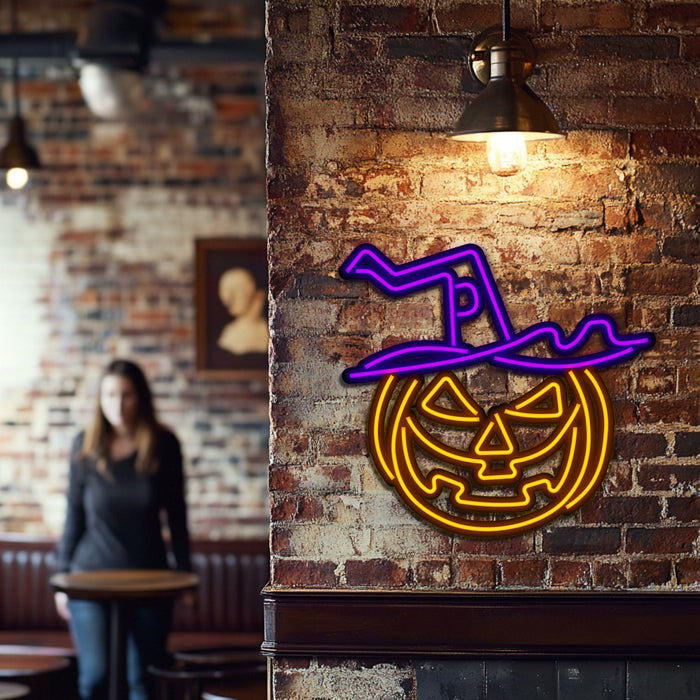 Pumpkin  Metal Neon Wall Art- LN0212