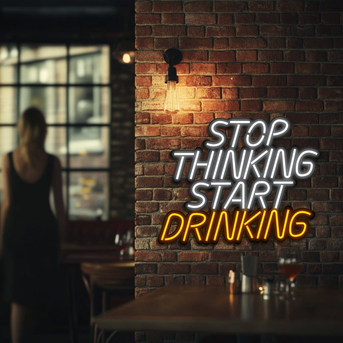 Start Drinking Metal Neon Wall Art- LN0240