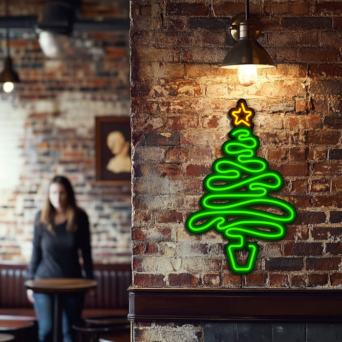 Merry Christmas Metal Neon Wall Art- LN0226