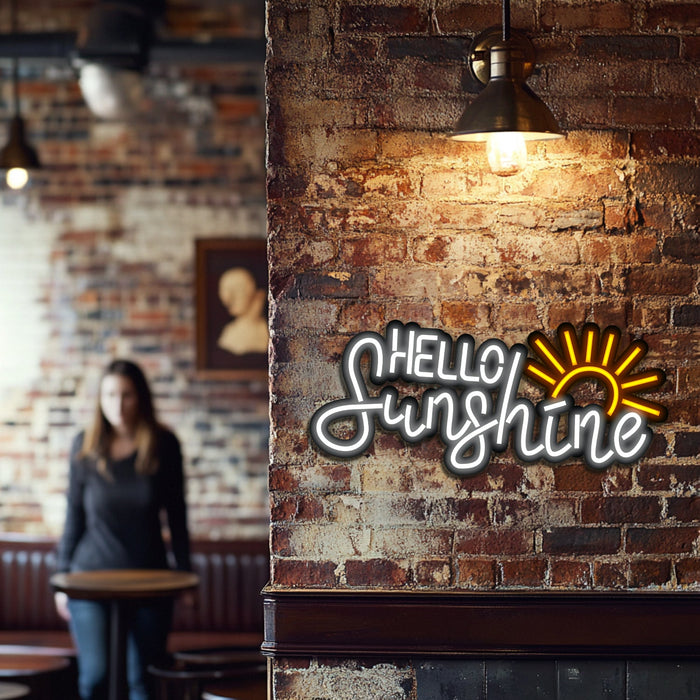 Hello Sunshine Metal Neon Wall Art- LN0234