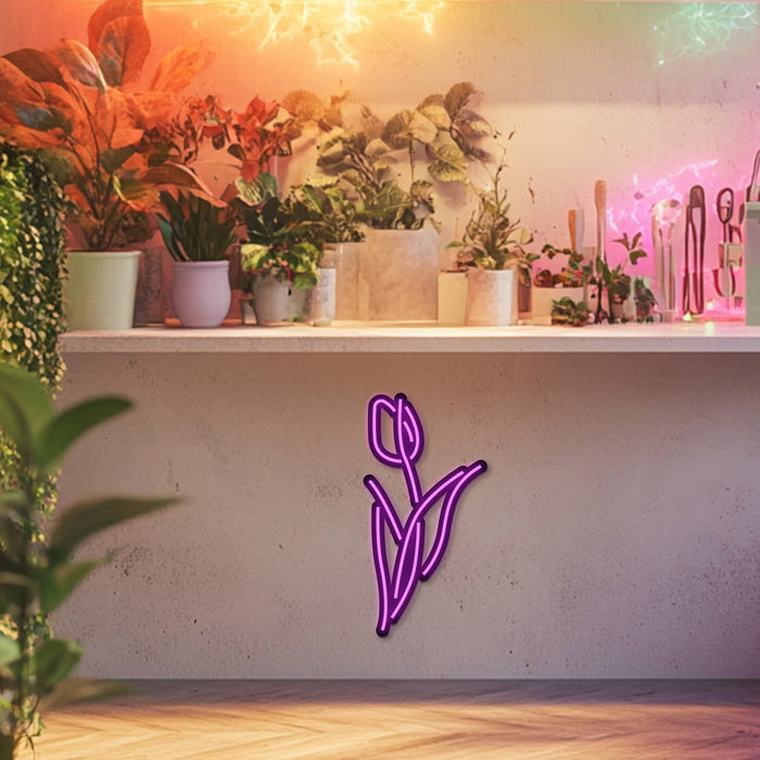 Tulip Metal Neon Wall Art- LN0171