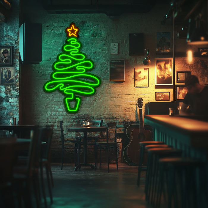 Merry Christmas Metal Neon Wall Art- LN0226