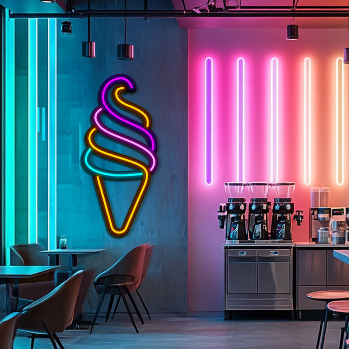 Ice Cream Metal Neon Wall Art- LN0217