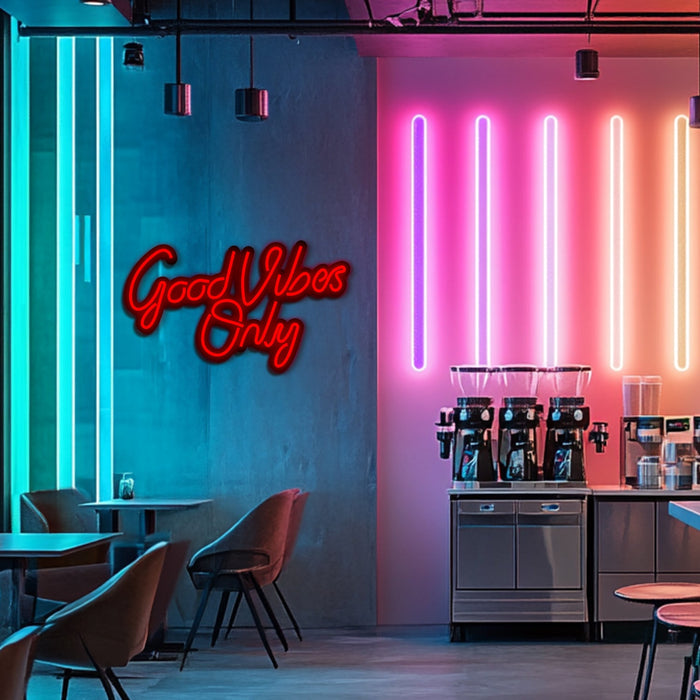 Good Vibes Only Metal Neon Wall Art- LN0140