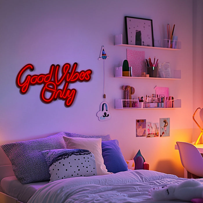 Good Vibes Only Metal Neon Wall Art- LN0140