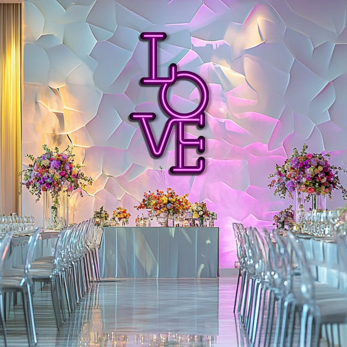Love Wedding Metal Neon Wall Art- LN0155