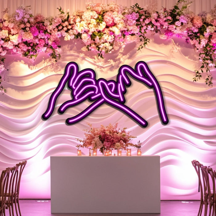 Hand in Hand Wedding Metal Neon Wall Art- LN0151