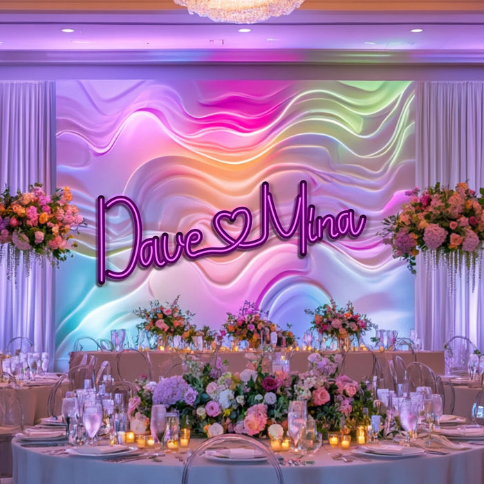 Custom Wedding Metal Neon Wall Art- LN0246