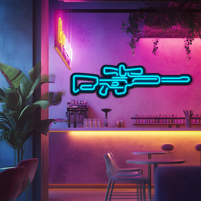 Sniper Metal Neon Wall Art- LN0130