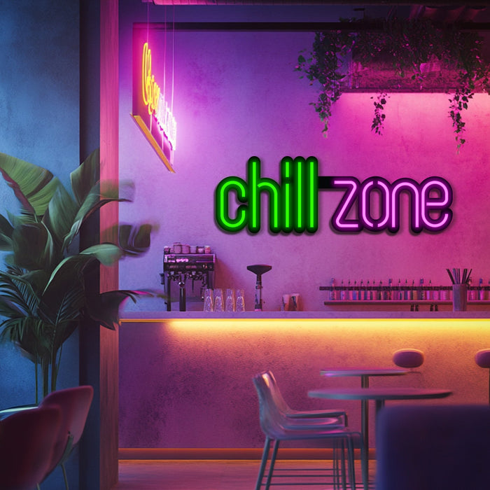Chill Zone Metal Neon Wall Art- LN0135