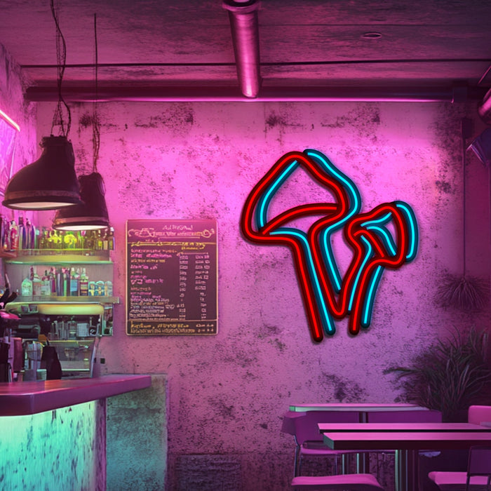 Mushroom Metal Neon Wall Art- LN0100