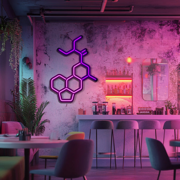 Psychedelic Molecule Metal Neon Wall Art- LN0162