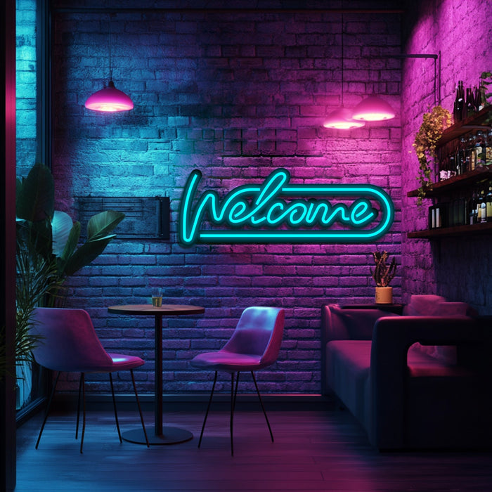Welcome Metal Neon Wall Art- LN0146
