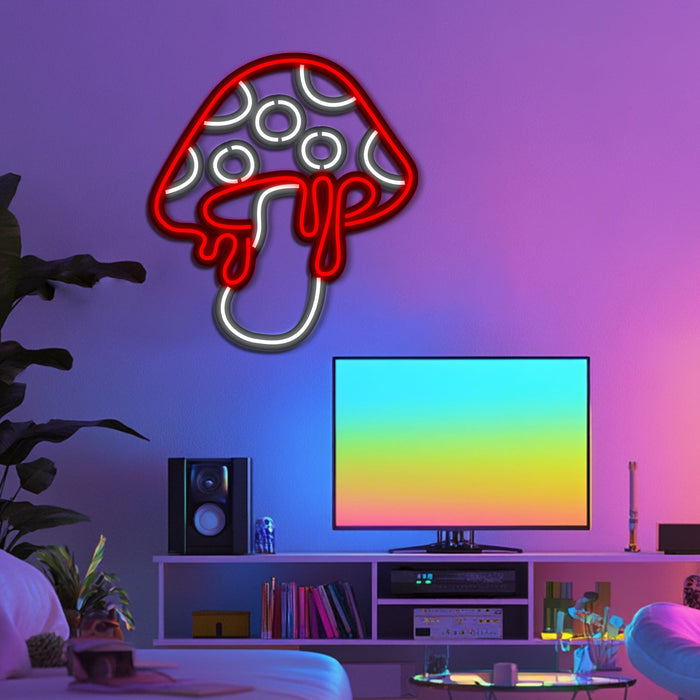 Liquid Mushroom Metal Neon Wall Art- LN0196