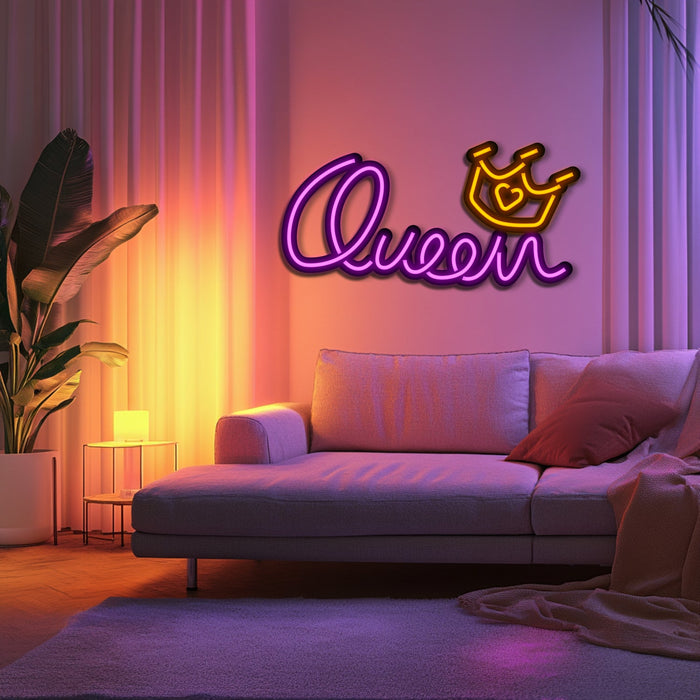 Queen Metal Neon Wall Art- LN0238