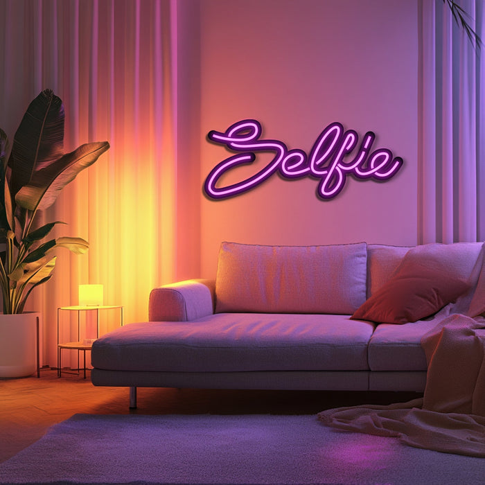 Selfie Metal Neon Wall Art- LN0239