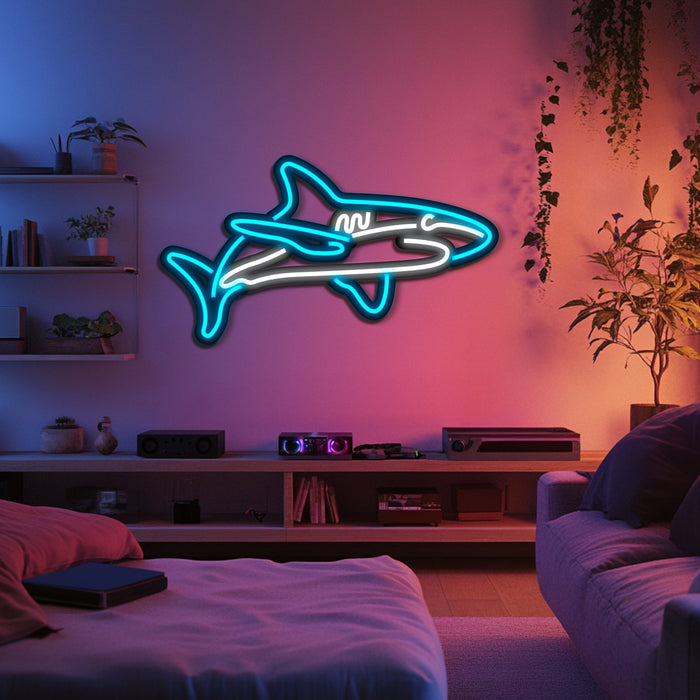 Shark Metal Neon Wall Art- LN0216