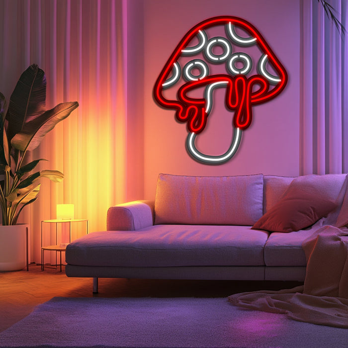Liquid Mushroom Metal Neon Wall Art- LN0196