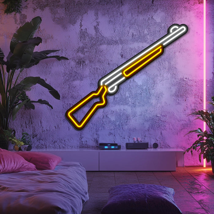 Shotgun Metal Neon Wall Art- LN0129