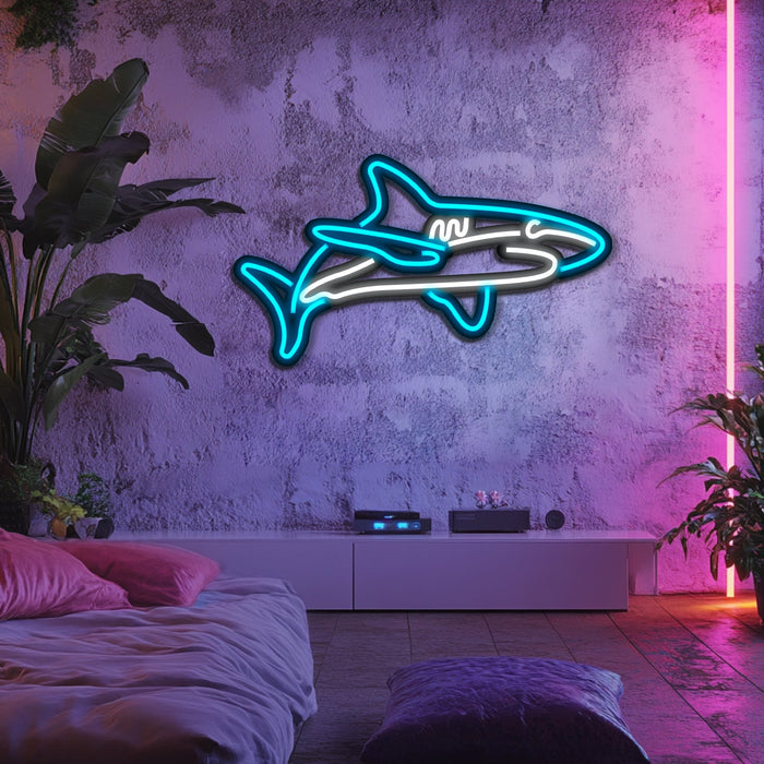 Shark Metal Neon Wall Art- LN0216