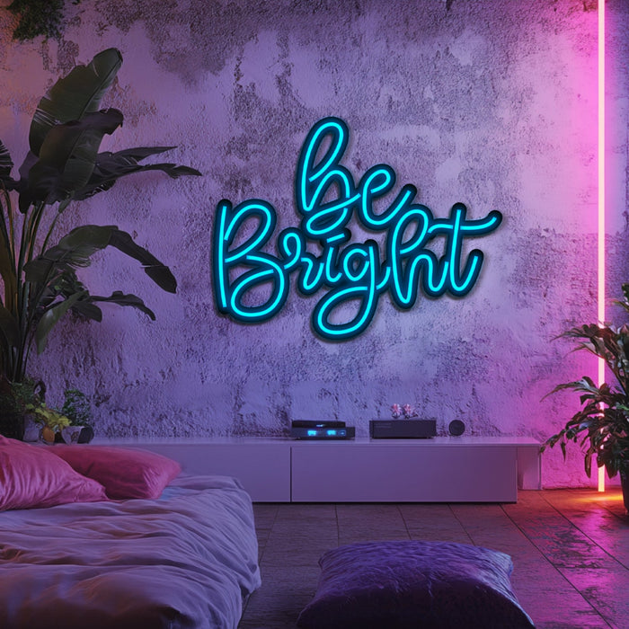 Be Bright Metal Neon Wall Art- LN0229