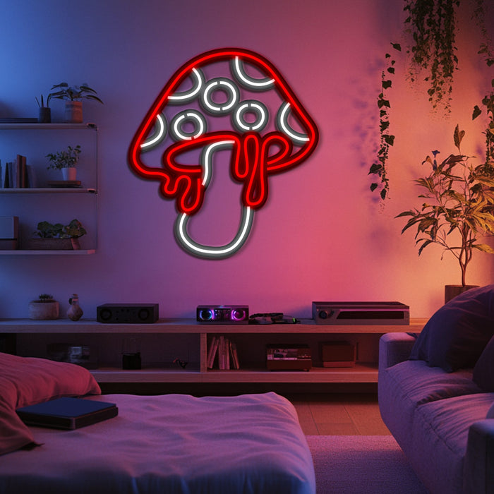 Liquid Mushroom Metal Neon Wall Art- LN0196