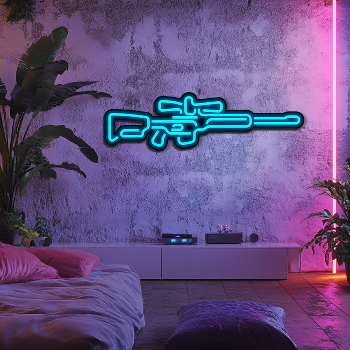 Sniper Metal Neon Wall Art- LN0130