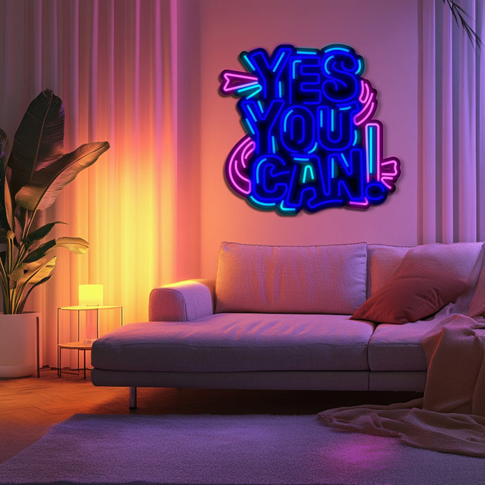 Yes You Can Metal Neon Wall Art- LN0149