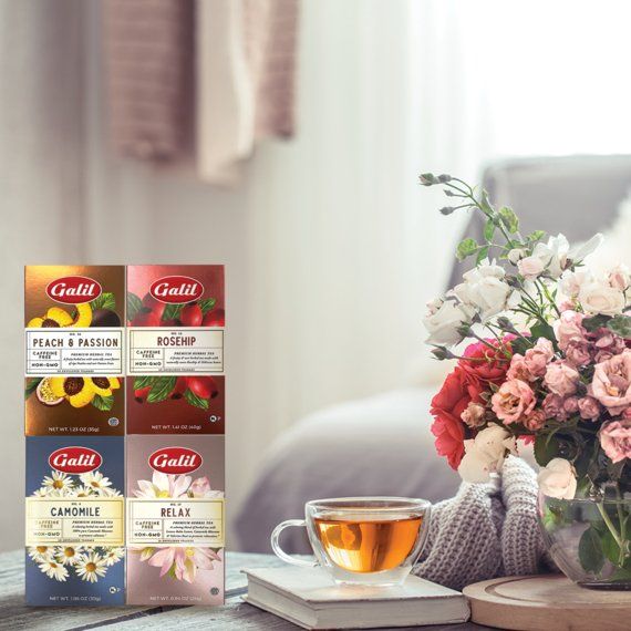 Mom's Cup of Tea Bundle | 4 Boxes x 20' Tea Bags | 1.06 oz | Galil