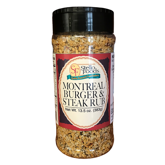 Stello Foods Spices - Montreal Burger and Steak Rub 13.5 oz