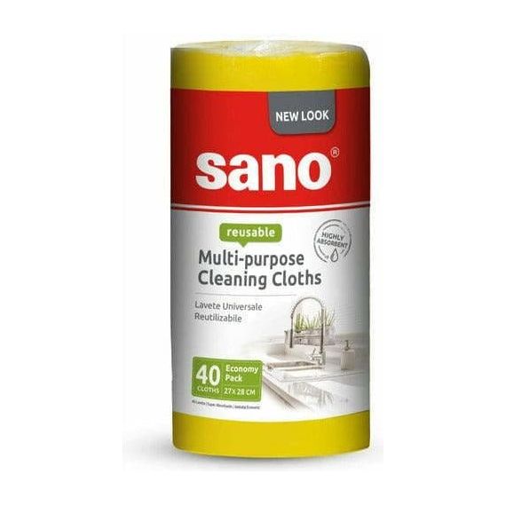 Multi-Purpose Reusable Cleaning Towel - Yellow | 40 PCS | sano