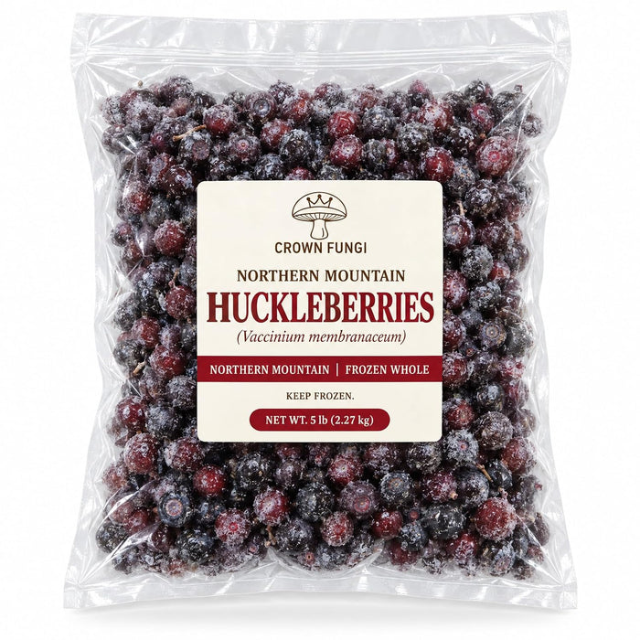 Frozen Northern Mountain Huckleberries, Whole Berries, 5 lb
