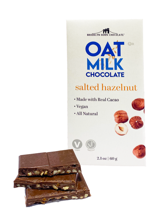 Brooklyn Born Chocolate - Choc Salted Hazelnut Oat, 2.1 oz (Pack of 12) - Dairy Free Kosher