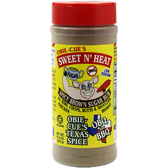 Obie-Cue's Sweet N' Heat Spicy Brown Sugar Rub 12.4 oz.