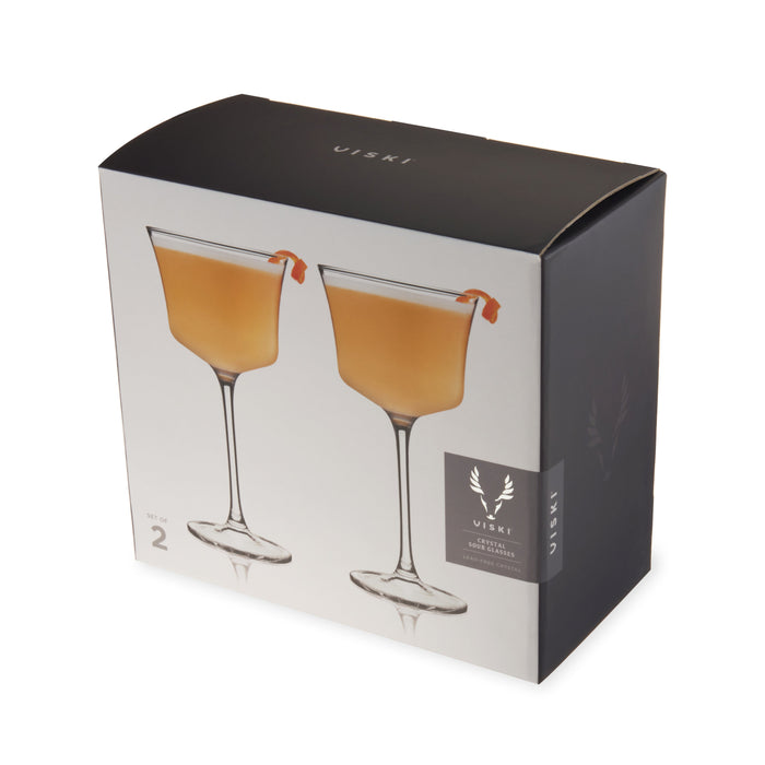 Raye Angled Crystal Sour Glasses Set of 2