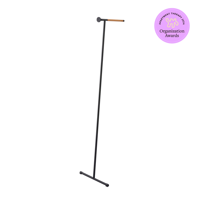 Leaning Clothes Hanger (64" H)  - Steel + Wood