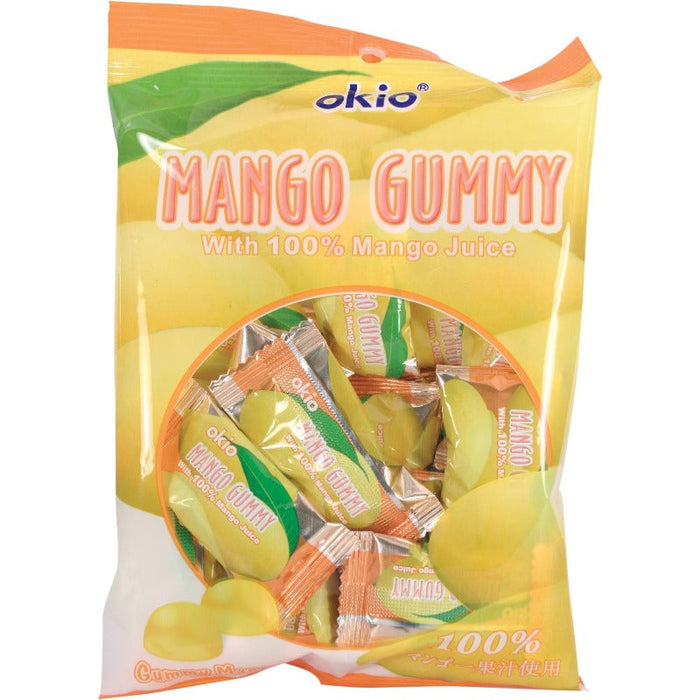 Okio Gummy Candy Strawberry Peach Pineapple Grape Mango Flavors 3.52 oz