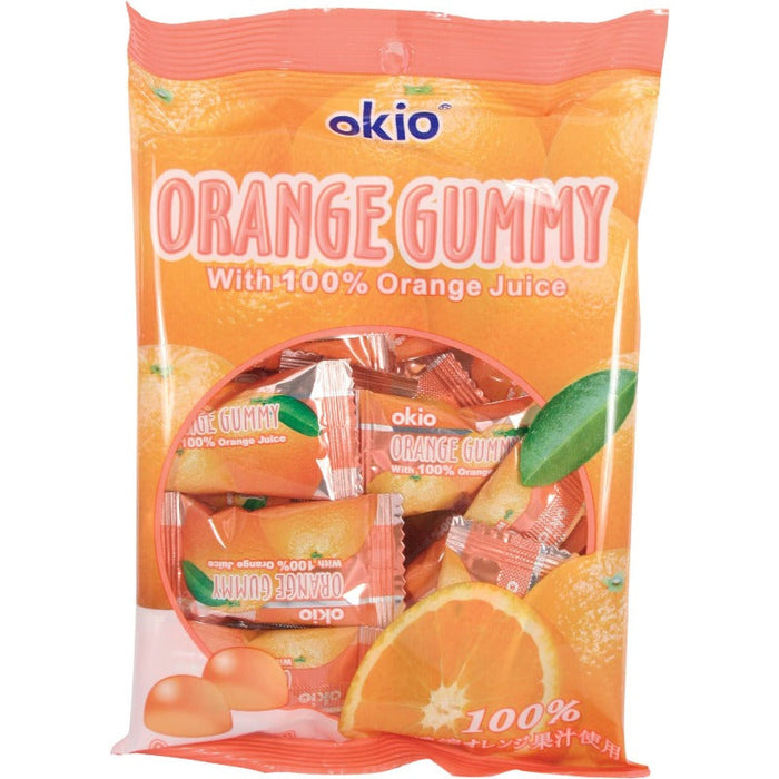 Okio Gummy Candy Strawberry Peach Pineapple Grape Mango Flavors 3.52 oz
