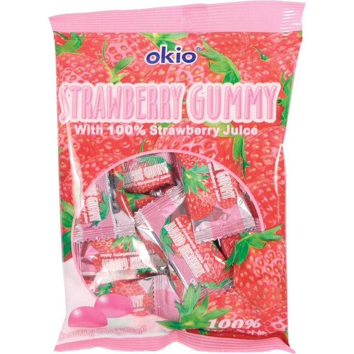 Okio Gummy Candy Strawberry Peach Pineapple Grape Mango Flavors 3.52 oz