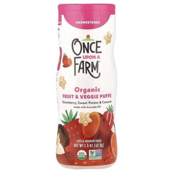 Once Upon A Farm - 'Strawberry, Sweet Potato & Coconut' Organic Fruit & Veggie Puffs (1.5OZ)