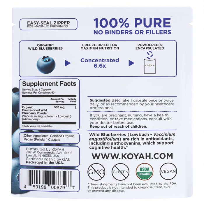 Organic Wild Blueberry Capsules
