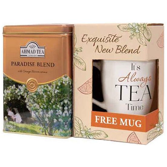 Paradise Blend - Black Tea | Premium Ceylon Tea with Orange Blossom | 17.6 oz Tin | Ahmad Tea