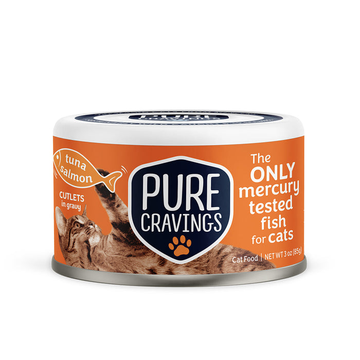 Pure Cravings - Tuna & Salmon Cat Food Gravy, 3 oz (Pack of 12) - Premium Wet Food