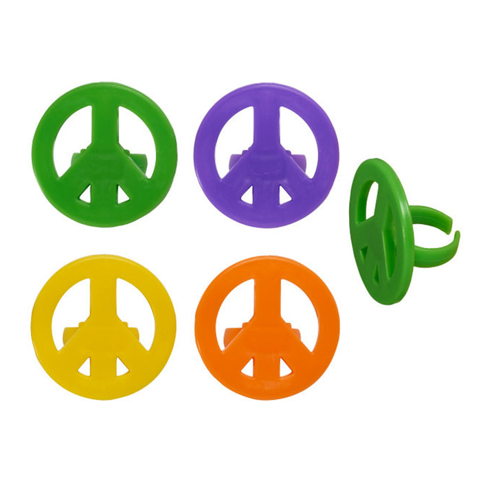 Peace Sign Assortment Cupcake Rings