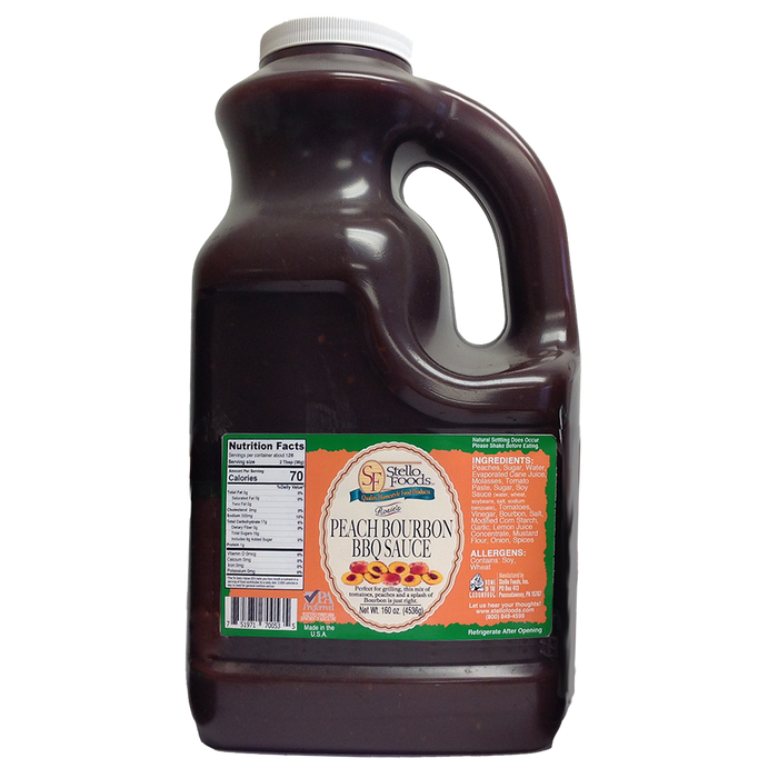 Stello Foods - Rosie's Peach Bourbon BBQ Sauce 160 oz