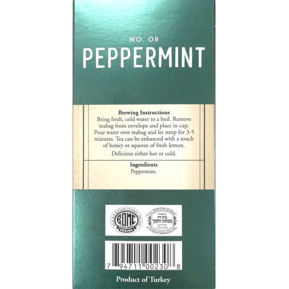 Peppermint Herbal Tea | 20' Tea Bags | 1.41 oz | Galil