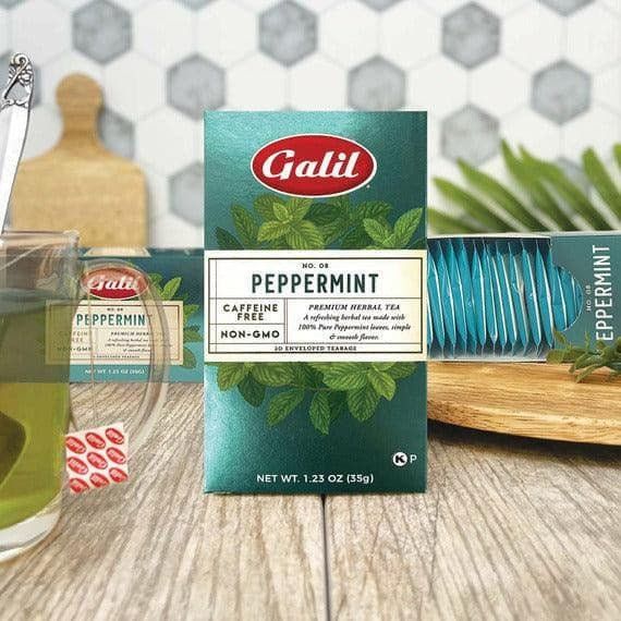 Peppermint Herbal Tea | 20' Tea Bags | 1.41 oz | Galil