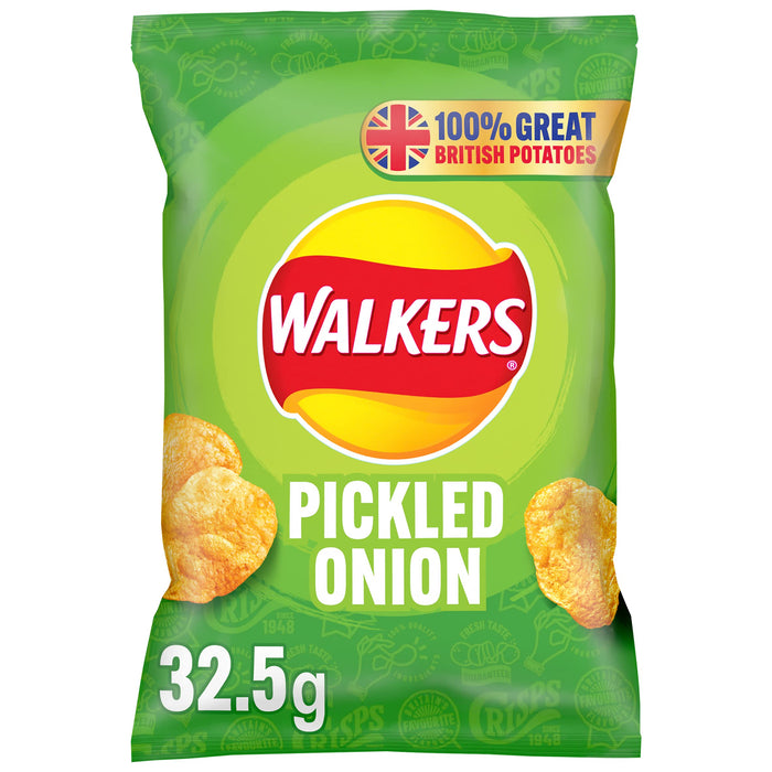 Walkers Pickled Onion crisps 32.5g (6ct)
