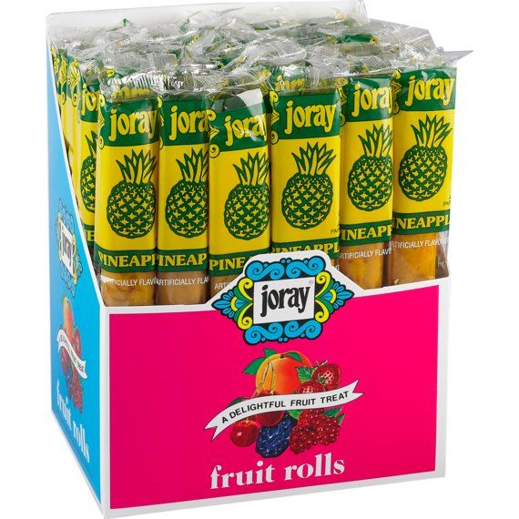 Pineapple Fruit Rolls | Real Fruit | .75 oz | Joray