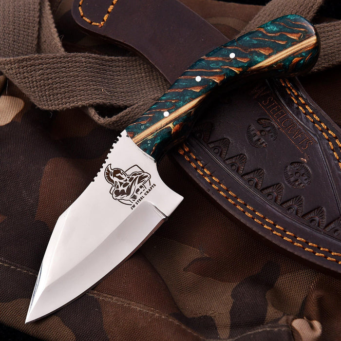 Pinecone Handle Fixed Blade Knife – 4” Stainless Steel Blade | JW SteelCrafts
